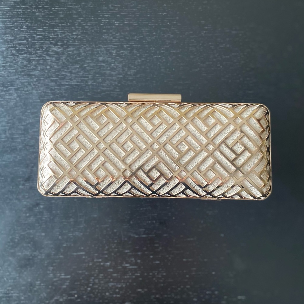 INC Aislynn Gold Clutch